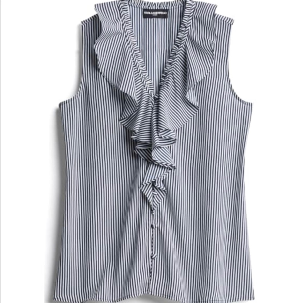 Karl Lagerfeld Ruffle Blouse